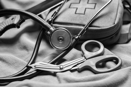 Military med pack and stethascope